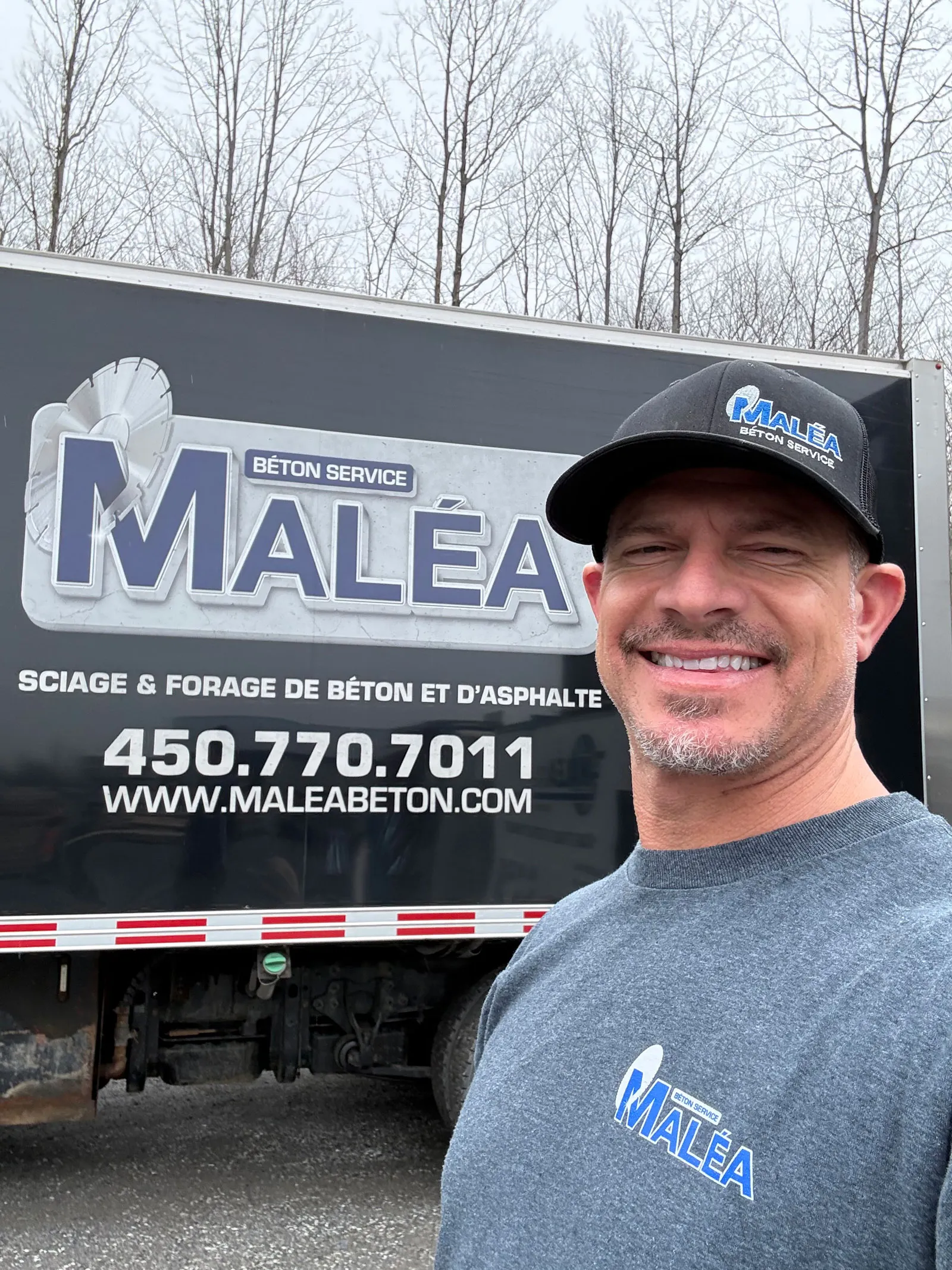 Marco Vadnais, propriétaire de Maléa Béton Service, en Estrie